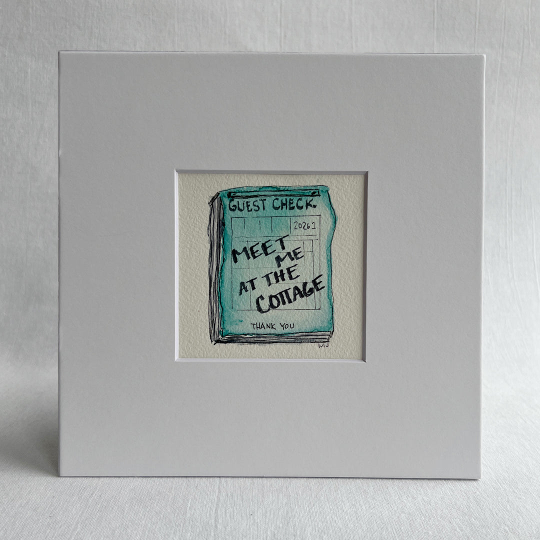 Guest Check Watercolor Original Art - The Cottage Collection