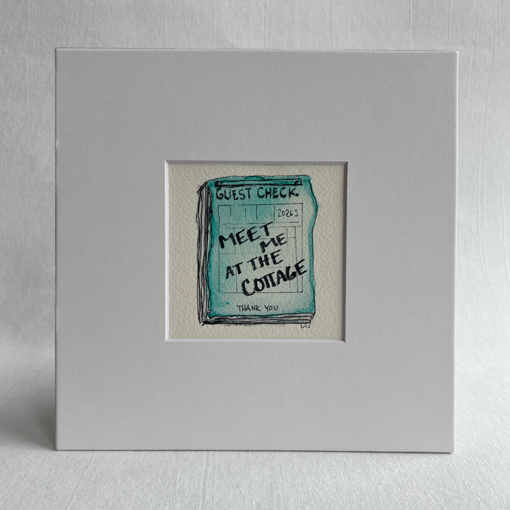 Guest Check Watercolor Original Art - The Cottage Collection