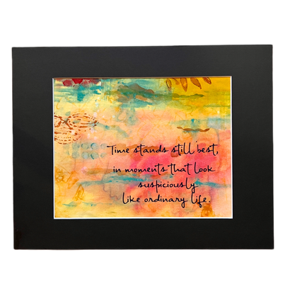 time stands still best - painted mixed media art print