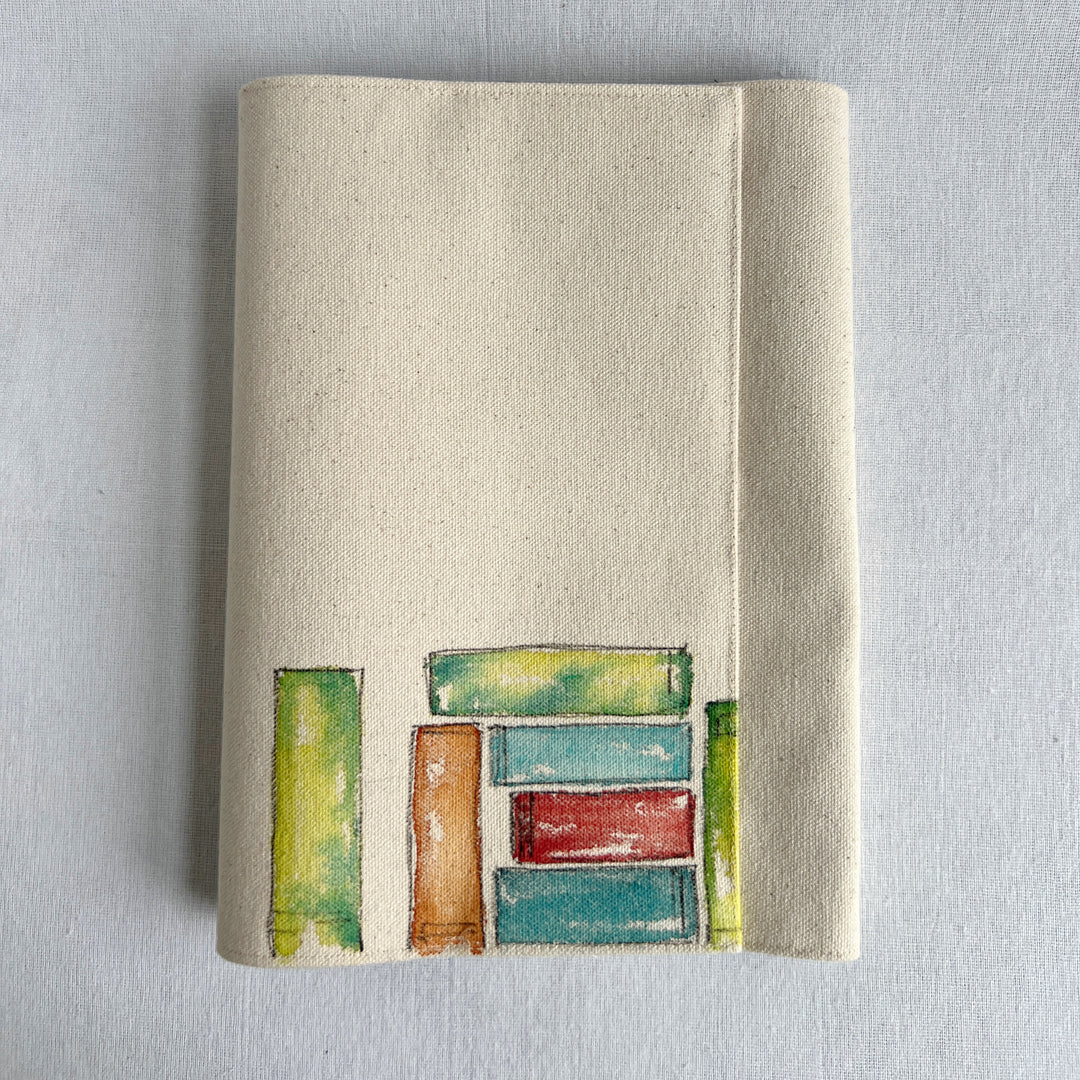 Tiny Plant Stack Number 2 - Handpainted Canvas Book Cover