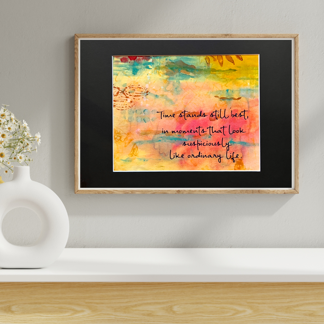 time stands still best - painted mixed media art print