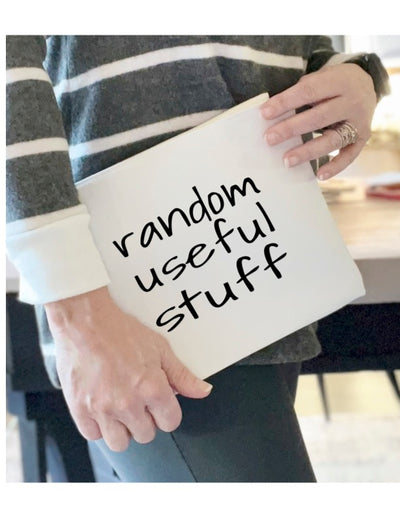 mini canvas zip bag - random useful stuff