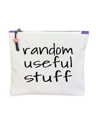 mini canvas zip bag - random useful stuff