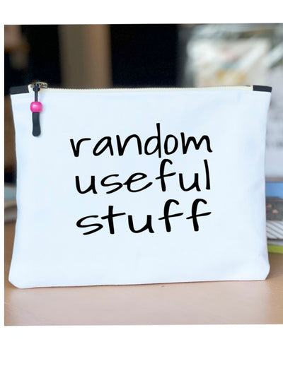 mini canvas zip bag - random useful stuff