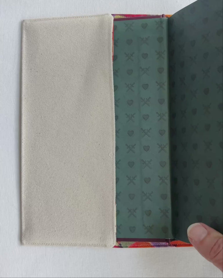 Reusable Adjustable Fabric Book Cover - A Day without Reading