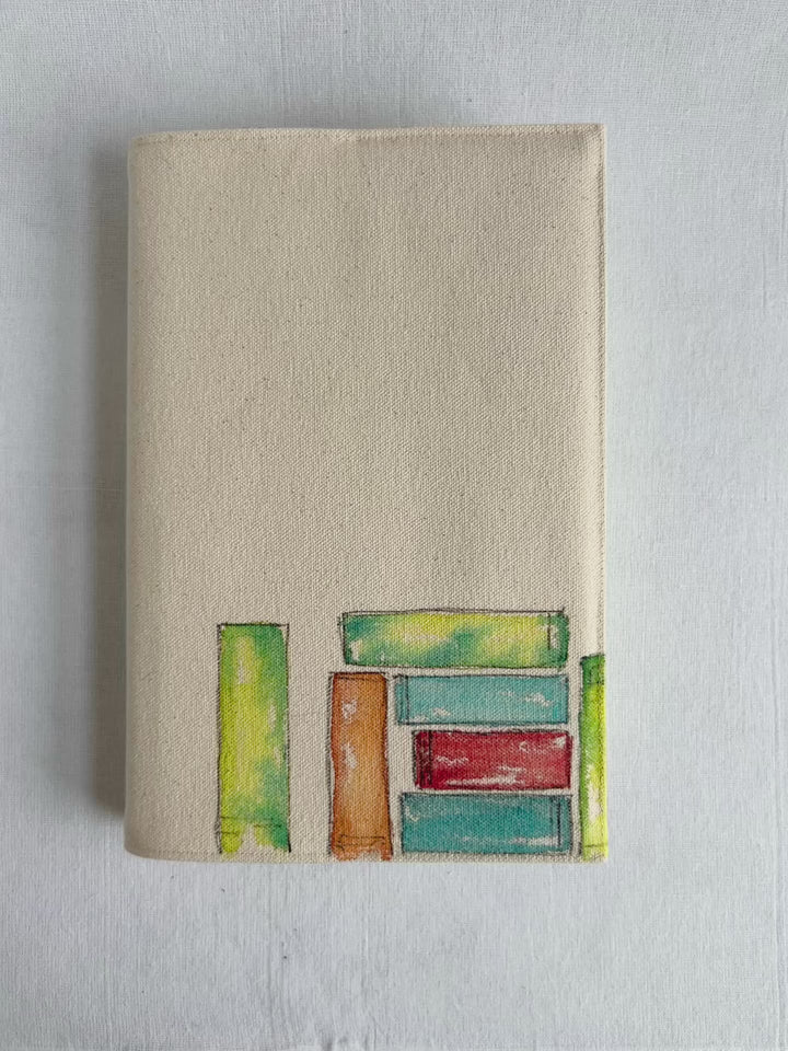 Tiny Plant Stack Number 2 - Handpainted Canvas Book Cover