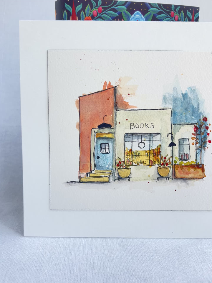 Happy Reads - a Good Places Book Double Watercolor