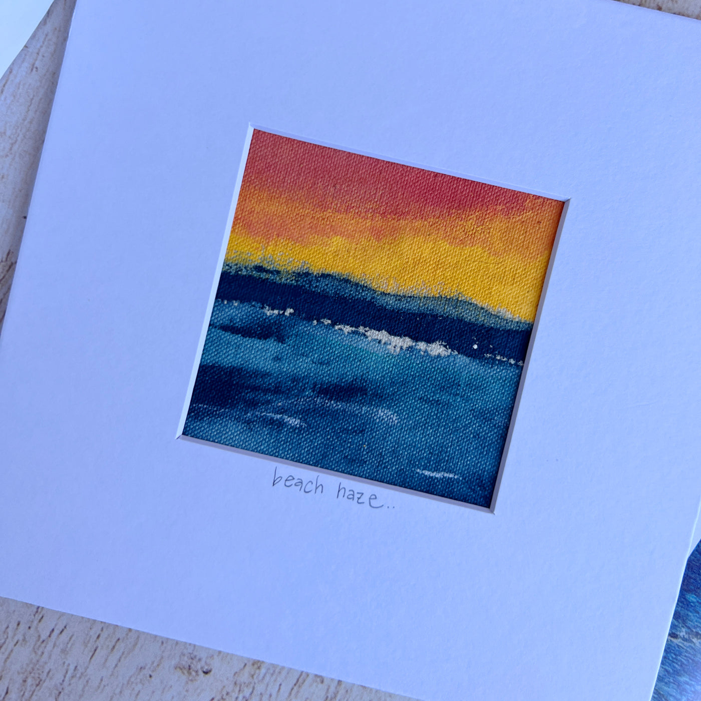 beach haze - painted mixed media art print