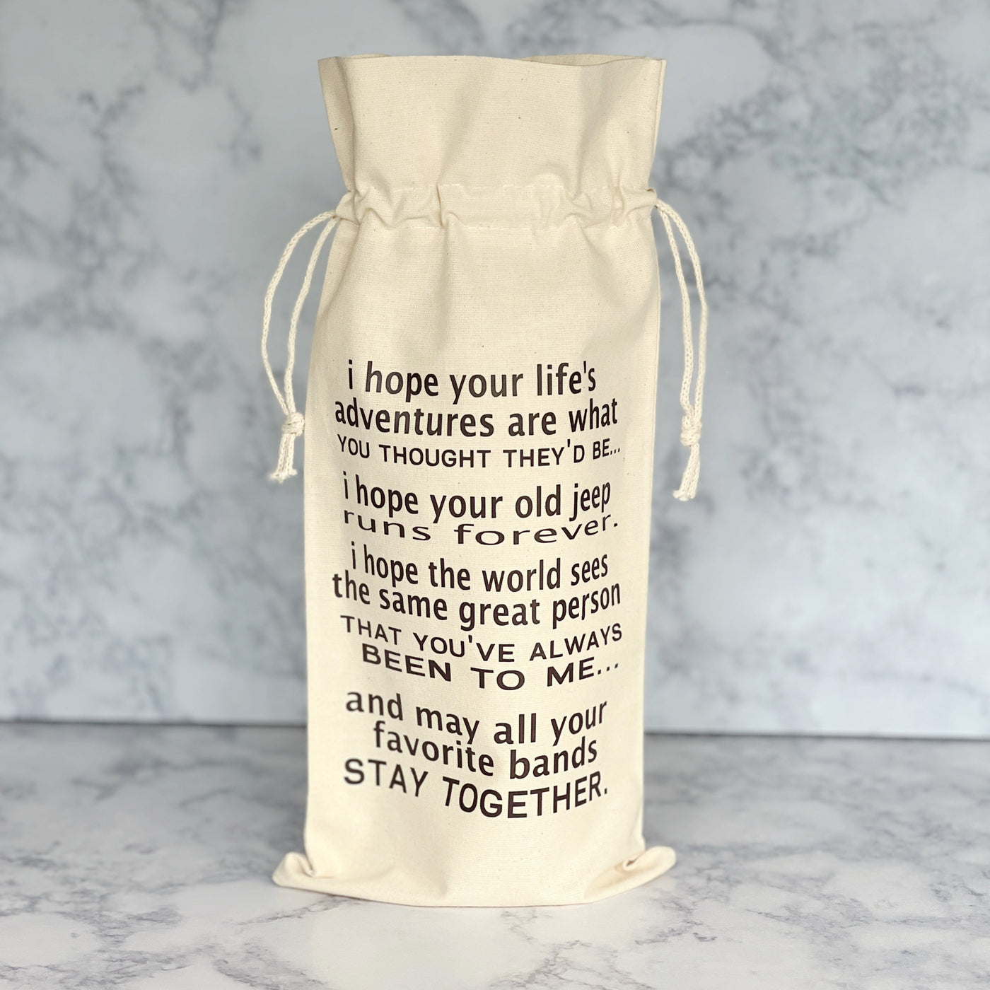 Canvas Bottle Wine Bags - Three Toasts