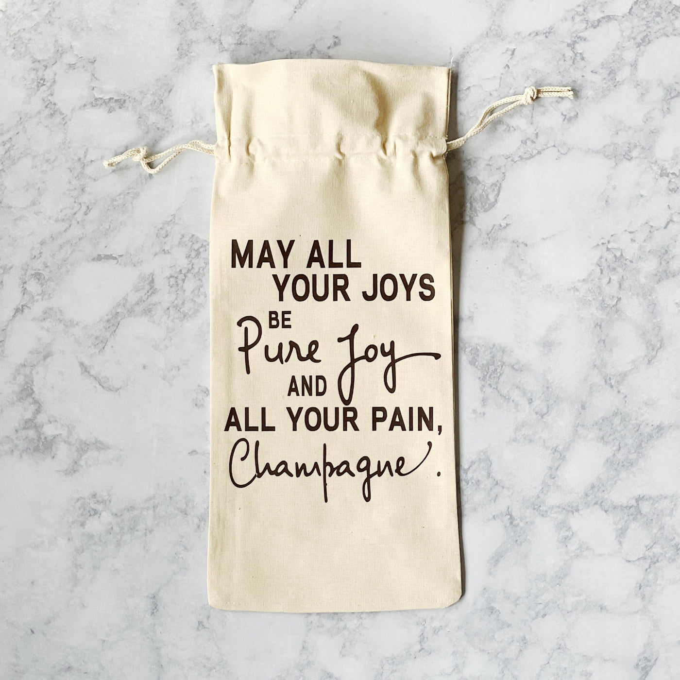 Canvas Bottle Wine Bag - May All Your Favorite Bands Stay Together