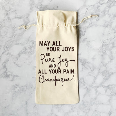 Canvas Bottle Wine Bag - May All Your Favorite Bands Stay Together
