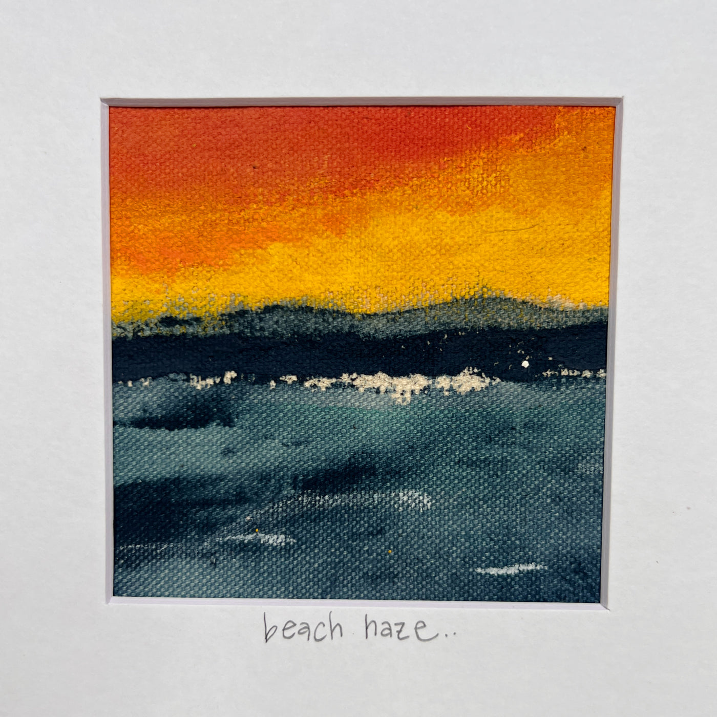 beach haze - painted mixed media art print