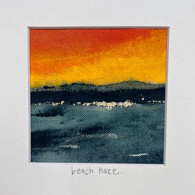 beach haze - painted mixed media art print