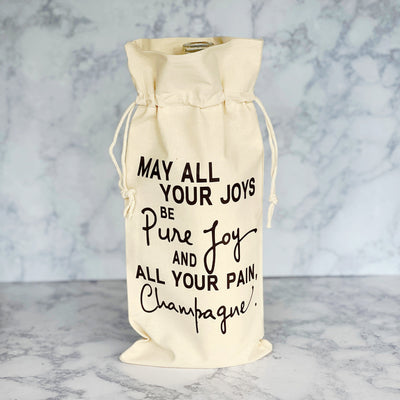 Canvas Bottle Wine Bag - May All Your Favorite Bands Stay Together