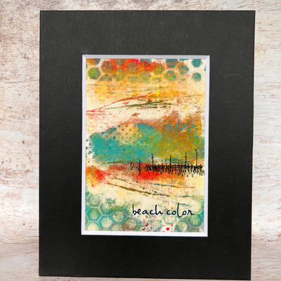 beach color - painted mixed media art print