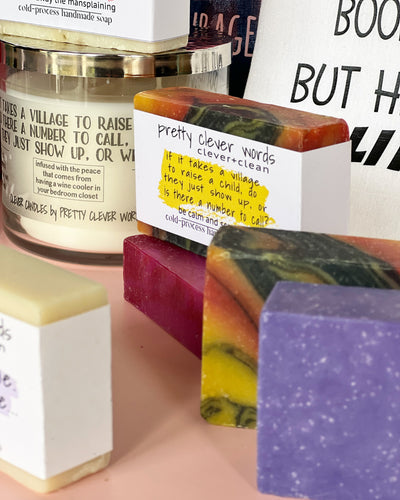 clever+clean gobi gold soap - if it takes a village to raise a child, is there a number to call?