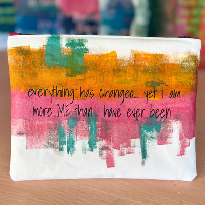 everything has changed - canvas art zip bag