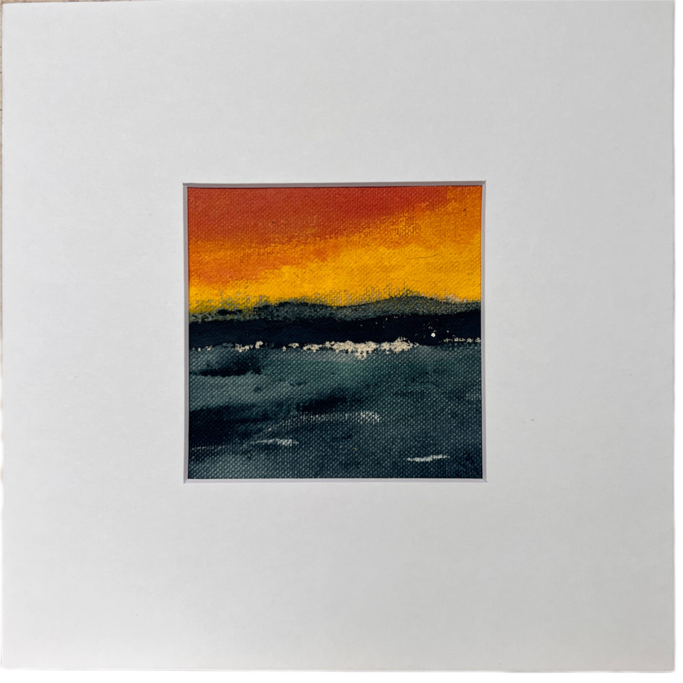 beach haze - painted mixed media art print