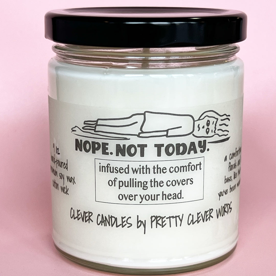 nope. not today - mahogany and teakwood candle