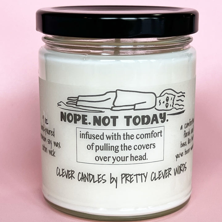 nope. not today - mahogany and teakwood candle