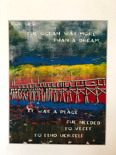 all in on the ocean - art print