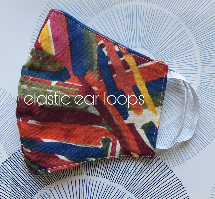 Cotton Face Mask with Filter Pocket - FRESH BLUES