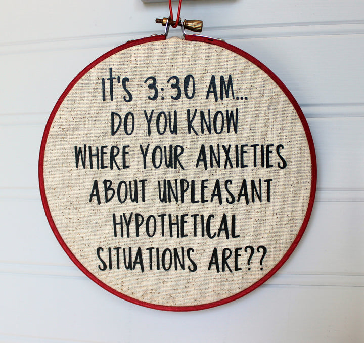 a custom hoop art piece - Pretty Clever Words