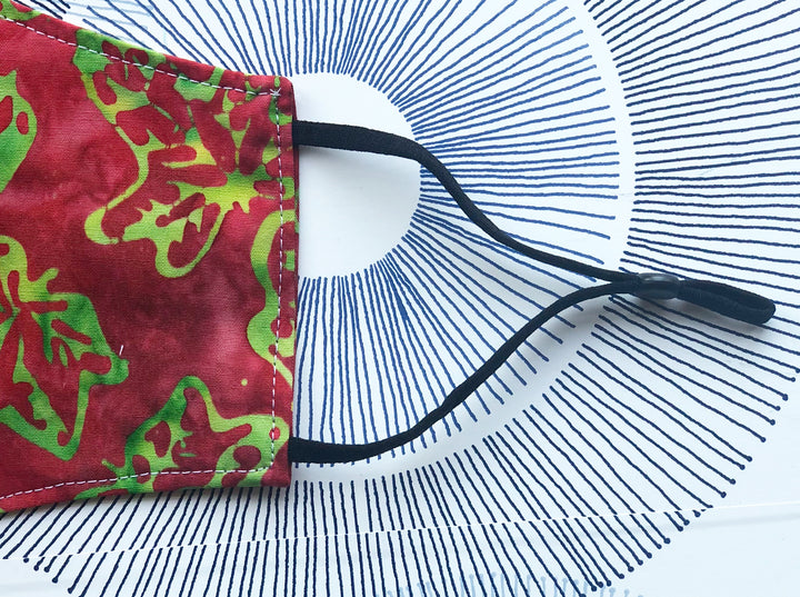 Cotton Face Mask with Filter Pocket - BATIK 2