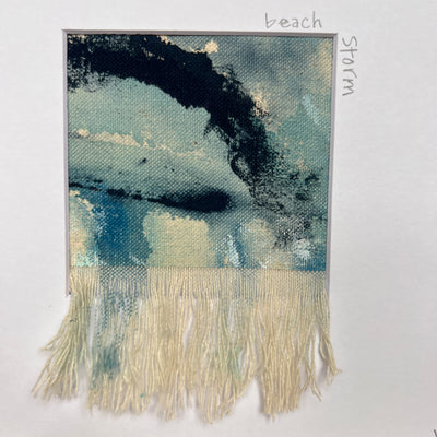 beach storm 1 - painted mixed media art print