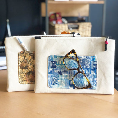 today's hairstyle - canvas zip bag