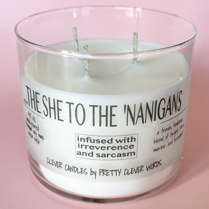 the she to the 'nanigans - 14.5 oz citrus bergamot candle