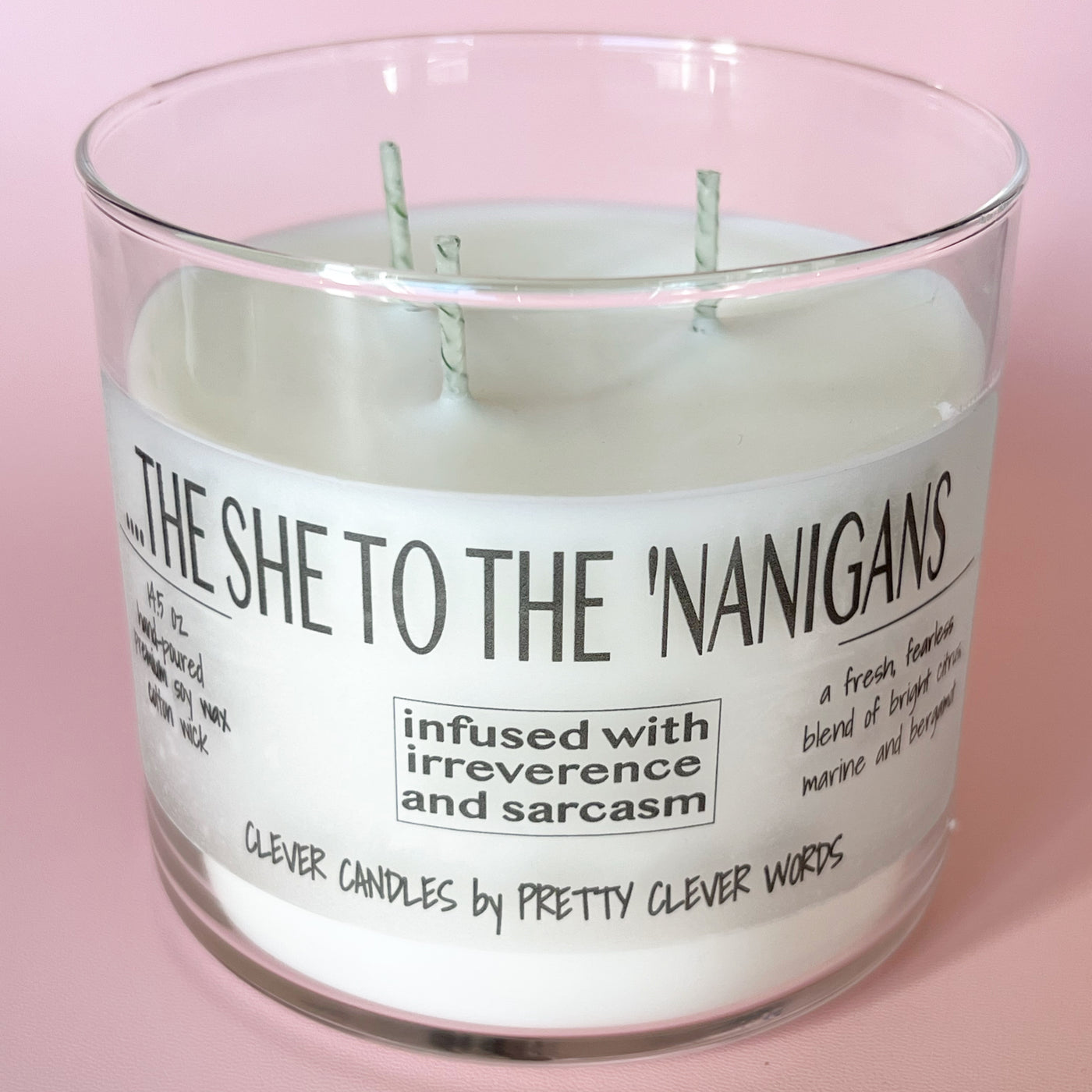 the she to the 'nanigans - 14.5 oz citrus bergamot candle