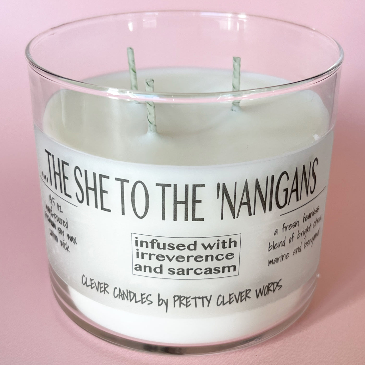 the she to the 'nanigans - 14.5 oz citrus bergamot candle