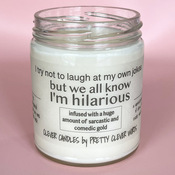 we all know I'm hilarious - vanilla lime candle