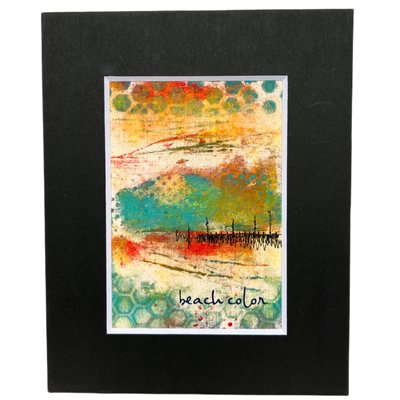beach color - painted mixed media art print