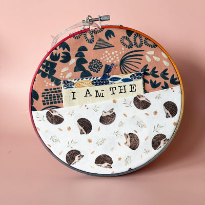 hedgehog pocket hoop art