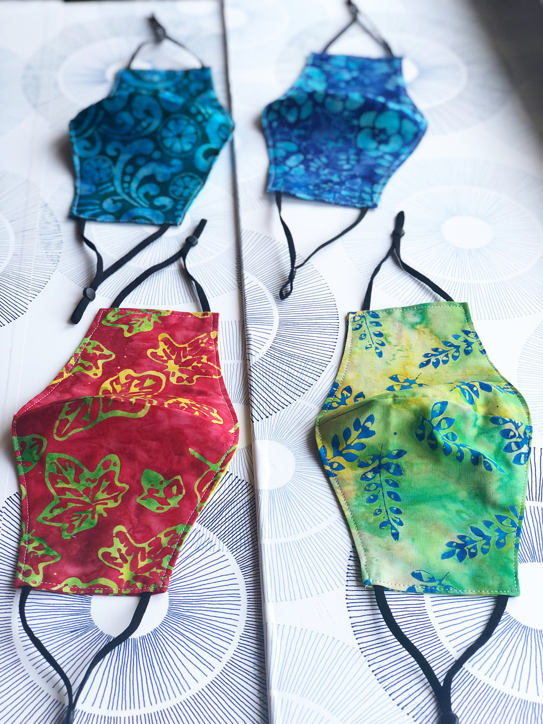 Cotton Face Mask with Filter Pocket - BATIK 2