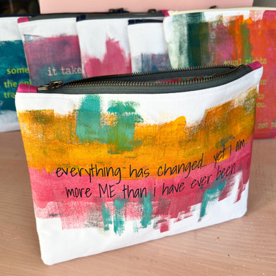 everything has changed - canvas art zip bag