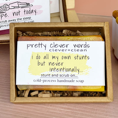 clever+clean gobi gold soap - i do all my own unintentional stunts