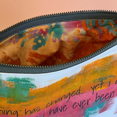 everything has changed - canvas art zip bag