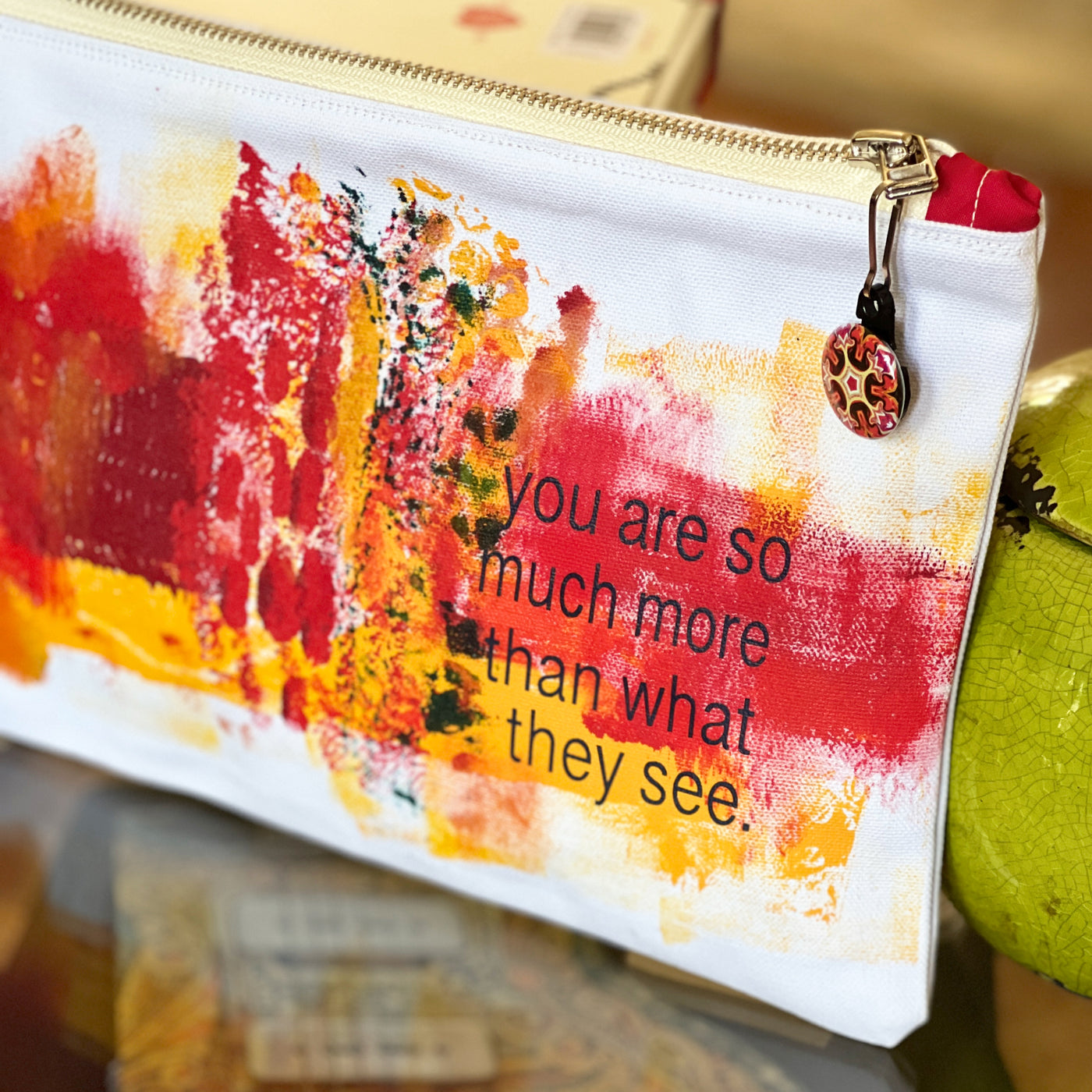 you are so much more - canvas art zip bag