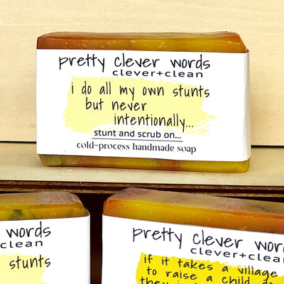 clever+clean gobi gold soap - i do all my own unintentional stunts