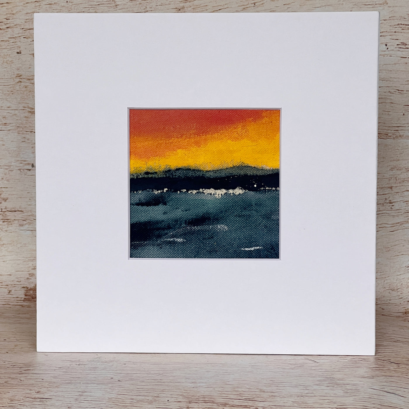 beach haze - painted mixed media art print