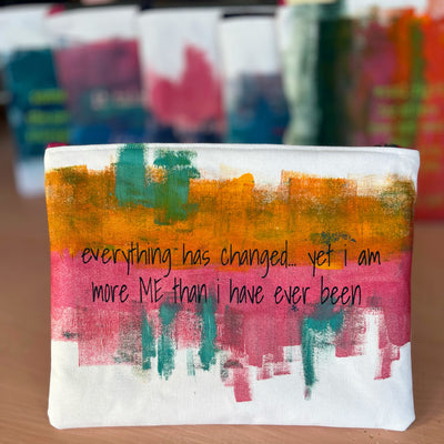 everything has changed - canvas art zip bag