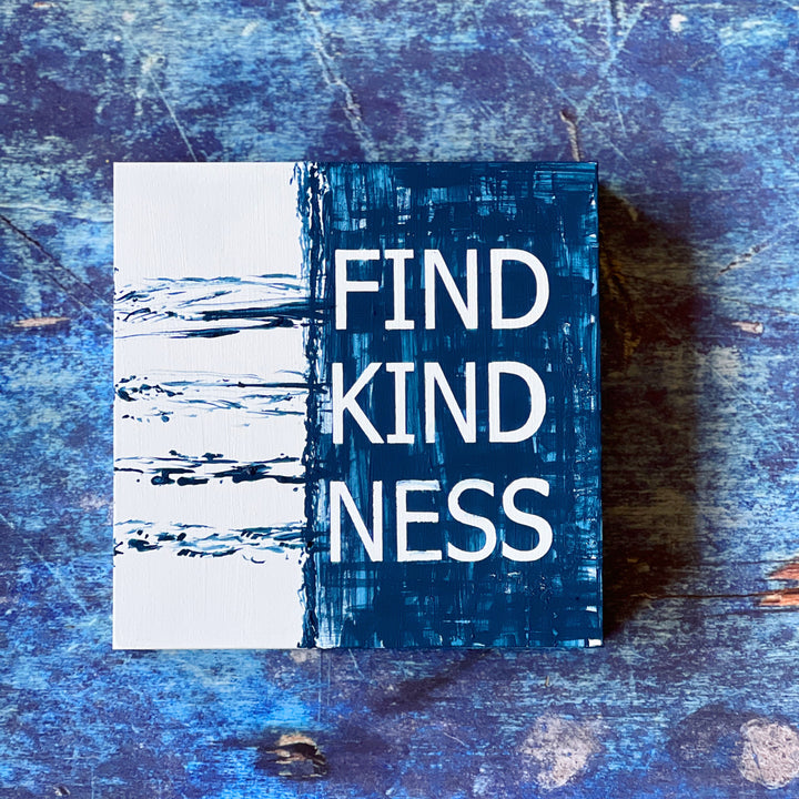 find kindness - wood panel art