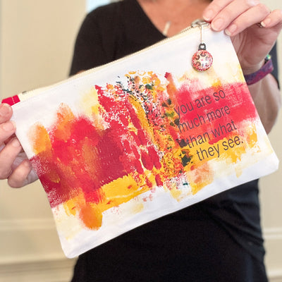 you are so much more - canvas art zip bag