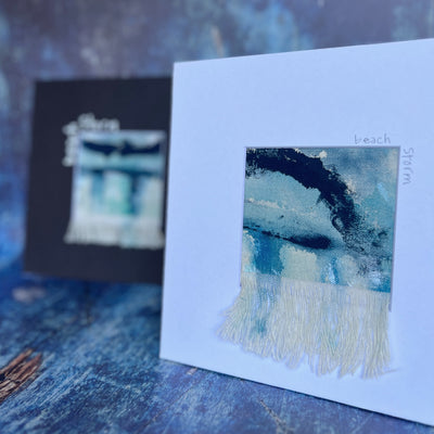beach storm 1 - painted mixed media art print
