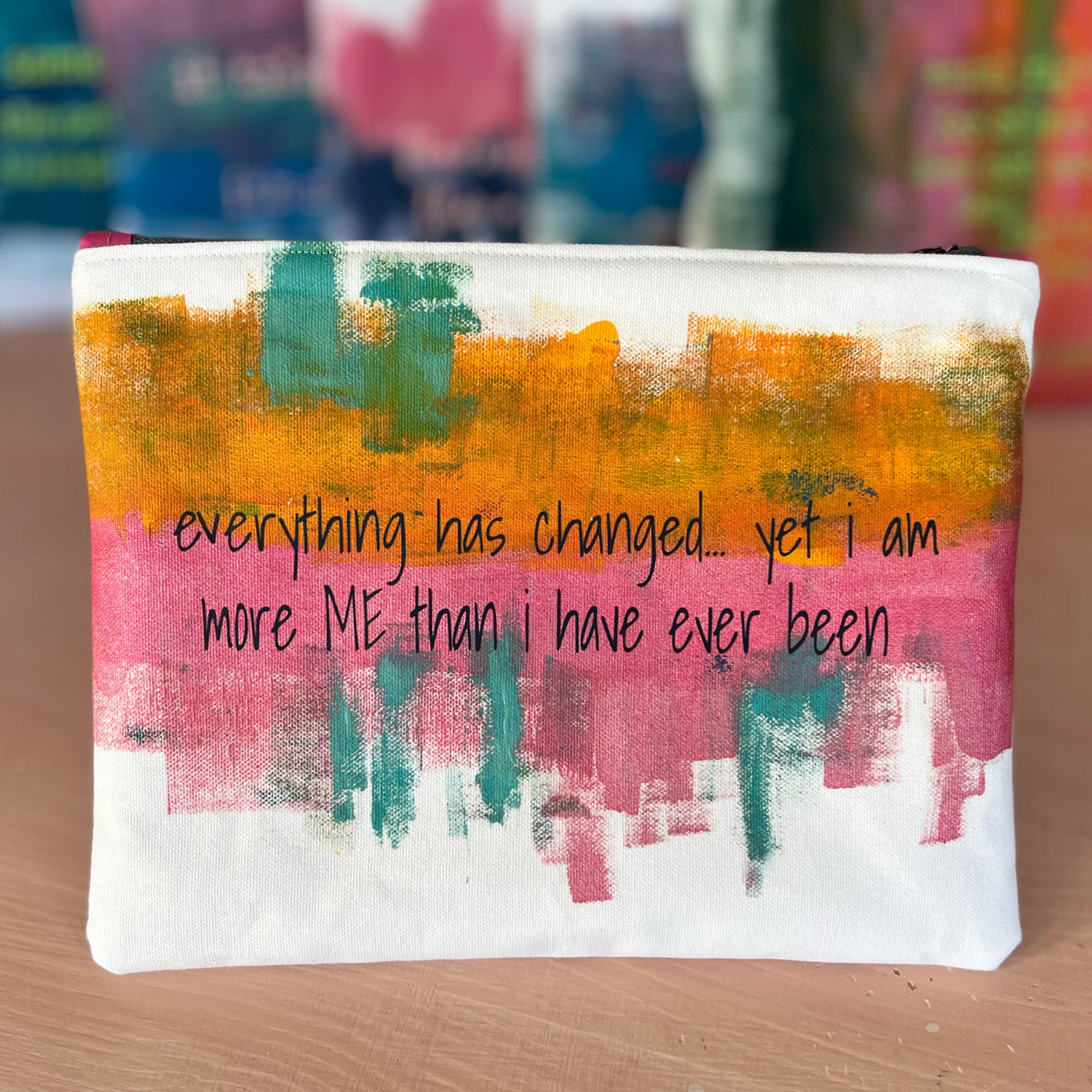 everything has changed - canvas art zip bag