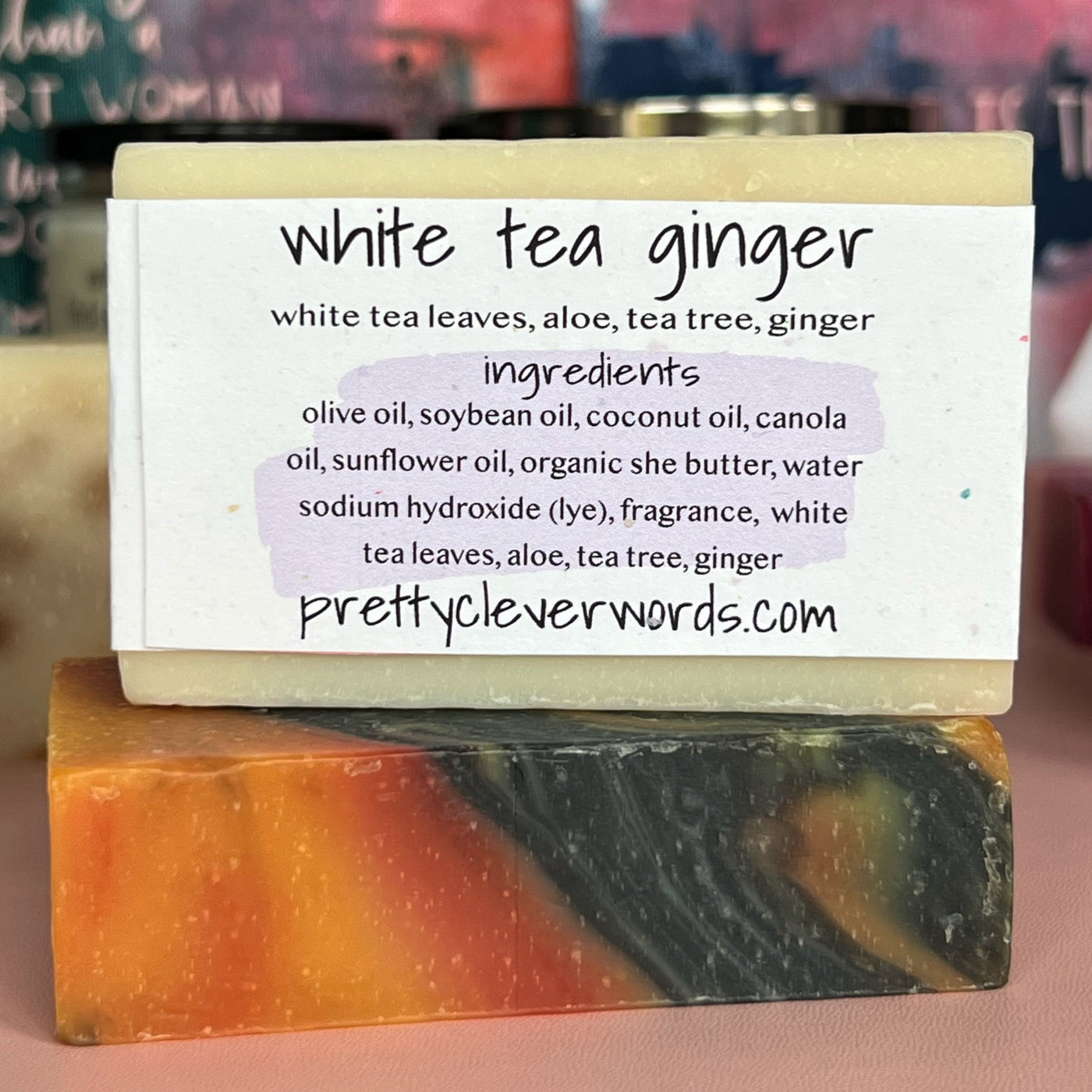 clever+clean white tea ginger bar soap - not slim, kinda shady