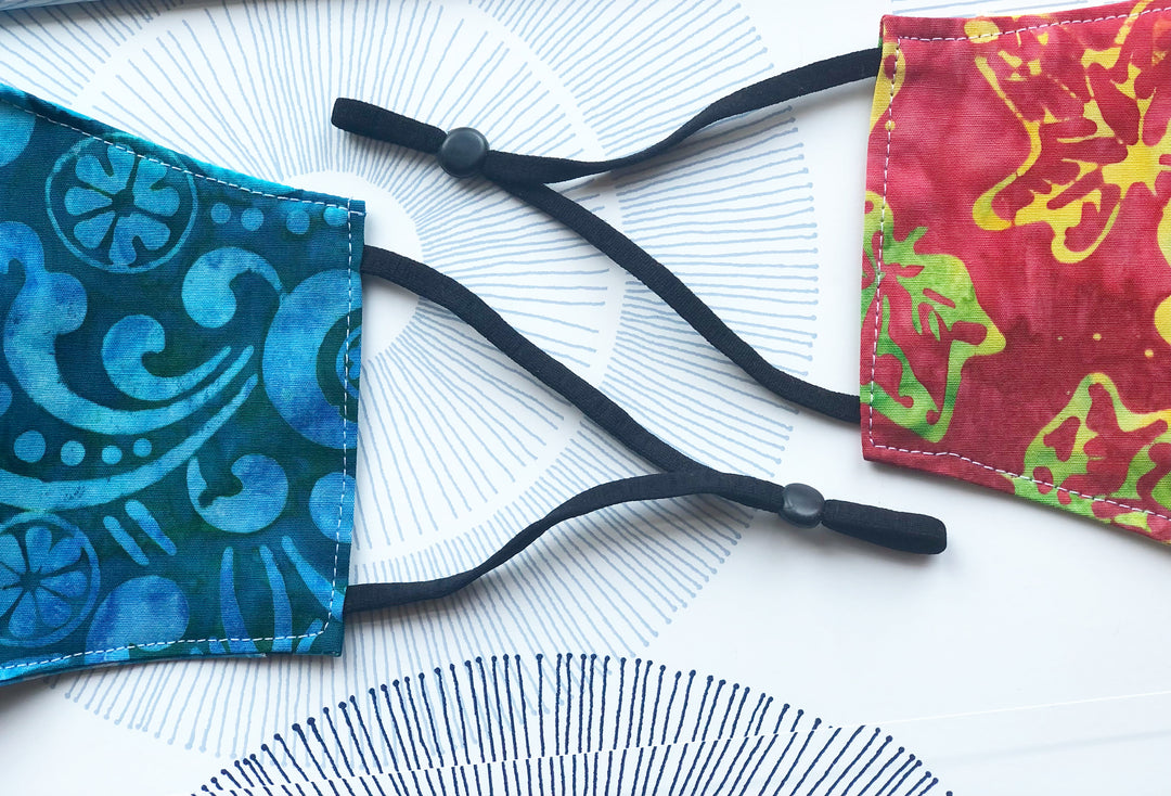 Cotton Face Mask with Filter Pocket - BATIK 2
